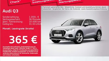 Florettsilber metallic Gebraucht 2025 Audi Q3 Advanced SUV | 40.434 € (Fairer Preis)