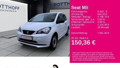 Gebraucht Seat Mii Reference 60 PS (44 kW) 2018 Weiß Kleinwagen