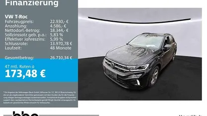 Gebraucht VW T-Roc R-line 110 PS (80 kW) 2024 Deep black perleffekt SUV