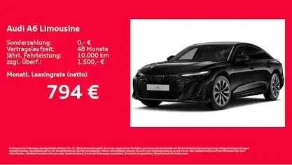 Neu Audi A6 Ambiente 299 PS (219 kW) 2026 Schwarz Limousine