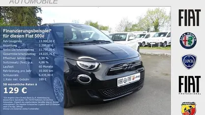 Gebraucht Fiat 500e Action 69 kW (95 PS) 2022 Schwarz Kleinwagen