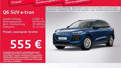 Ascariblau metallic Gebraucht 2025 Audi Q6 e-tron Performance SUV | 54.881 € (Fairer Preis)