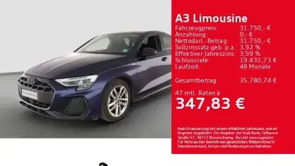 Gebraucht Audi A3 S-Line 150 PS (110 kW) 2025 Blau Limousine