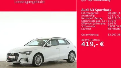 Gebraucht Audi A3 Advanced 150 PS (110 kW) 2024 Weiß Limousine