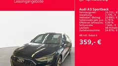 Schwarz Gebraucht 2021 Audi A3 Sportback S-Line Limousine | 24.725 € (Fairer Preis)