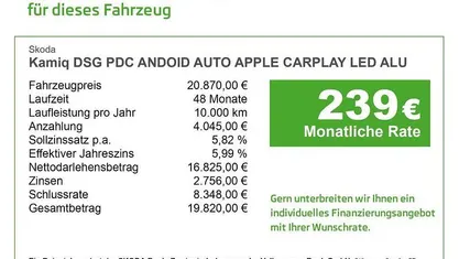 Gebraucht Skoda Kamiq 110 PS (80 kW) 2022 Blau SUV