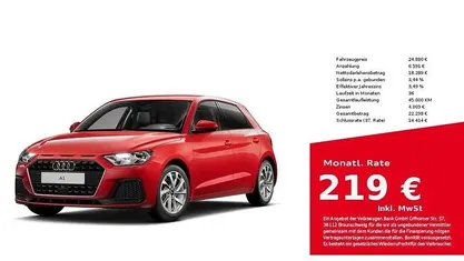 Rot Gebraucht 2025 Audi A1 Advanced Plus SUV | 24.880 € (Fairer Preis)