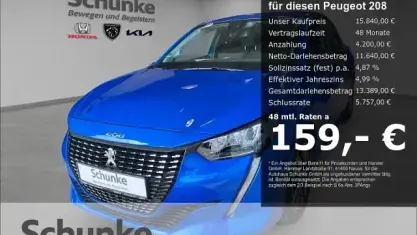 Gebraucht Peugeot 208 Allure 101 PS (74 kW) 2024 Blau Kleinwagen
