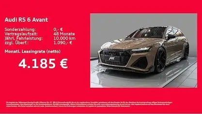 Gold Neu 2025 Audi RS6 Performance Kombi | 312.984 €