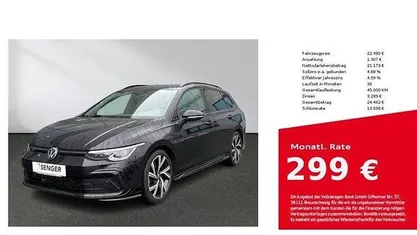 Gebraucht VW Golf VIII R-line 150 PS (110 kW) 2021 Deep black perleffekt Kombi