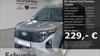Gebraucht Ford Tourneo Courier Titanium 125 PS (91 kW) 2024 Silber Van / Kleinbus
