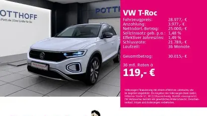Gebraucht VW T-Roc Goal 150 PS (110 kW) 2025 Weiß SUV