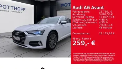 Gebraucht Audi A6 Sport 204 PS (150 kW) 2019 Ibisweiß Kombi