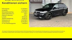 Schwarz (deep black perleffekt) Gebraucht 2023 VW Tiguan Allspace R-line SUV | 42.490 € (Fairer Preis)