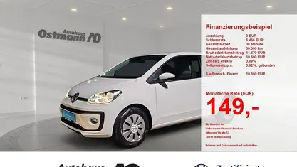 Gebraucht VW up! 60 PS (44 kW) 2020 Weiß Kleinwagen