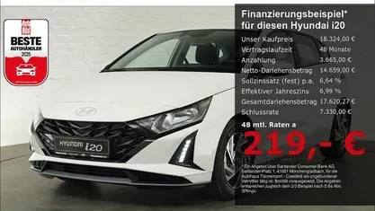 Usata Hyundai i20 Trend 101 CV (74 kW) 2025 Bianco Utilitaria