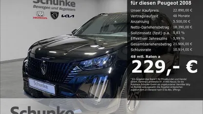 Gebraucht Peugeot 2008 Allure 136 PS (100 kW) 2025 Schwarz SUV