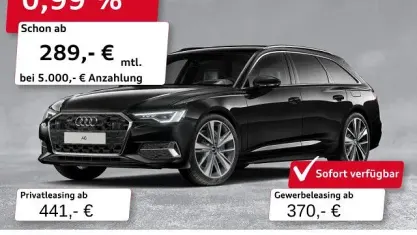 Gebraucht Audi A6 Advanced 299 PS (219 kW) 2025 Mythosschwarz metallic Kombi