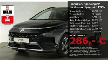 Neu Hyundai Bayon Prime 101 PS (74 kW) 2025 Schwarz SUV