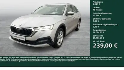 Gebraucht Skoda Octavia Scout 4x4 150 PS (110 kW) 2022 Brillantsilber metallic Kombi