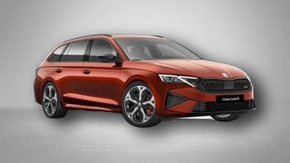 Neu Skoda Octavia RS 265 PS (194 kW) 2025 Cinnamon red metallic Kombi