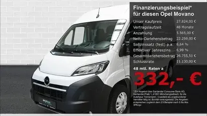 Second-hand Opel Movano 140 CP (102 kW) 2025 Alb Van