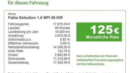 Weiß Gebraucht 2025 Skoda Fabia Selection Limousine | 17.870 € (Fairer Preis)