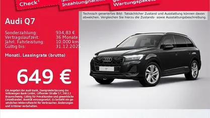 Mythosschwarz metallic Gebraucht 2025 Audi Q7 Performance SUV | 64.531 € (Fairer Preis)