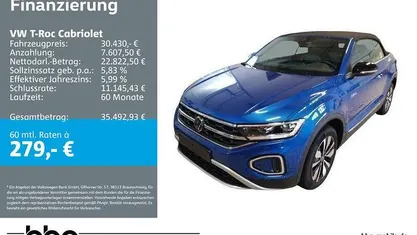 Gebraucht VW T-Roc Goal 150 PS (110 kW) 2025 Ravennablau metallic/schwarz SUV