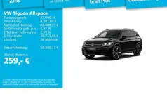 Deep black perleffekt Gebraucht 2025 VW Tiguan Allspace R-line SUV | 47.990 € (Fairer Preis)