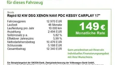 Weiß Gebraucht 2016 Skoda Rapid Limousine | 12.970 € (Fairer Preis)
