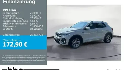 Käytetty VW T-Roc R-line 110 HP (80 kW) 2024 Harmaa Katumaasturi