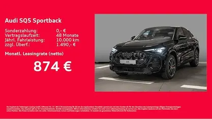 Neu Audi Q5 Sportback Ambiente 367 PS (269 kW) 2025 Schwarz SUV