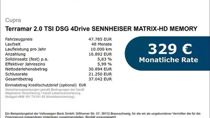Neu Cupra Terramar 204 PS (150 kW) 2026 Grau SUV