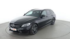 Schwarz Gebraucht 2018 Mercedes C300 AMG line Kombi | 24.880 € (Fairer Preis)