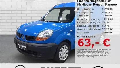 Gebraucht Renault Kangoo 95 PS (69 kW) 2007 Blau Van / Kleinbus