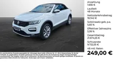 Weiß Gebraucht 2020 VW T-Roc Cabriolet Style Cabrio | 19.998 €