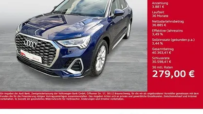 Blau Gebraucht 2025 Audi Q3 Sportback S-Line SUV | 40.766 € (Guter Preis)