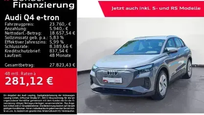 Gebraucht Audi Q4 e-tron Basis 125 kW (170 PS) 2023 Grau SUV