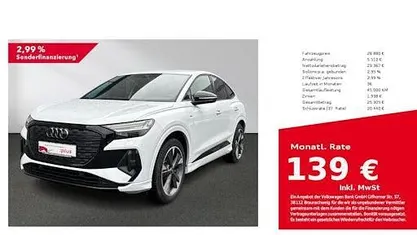Gebraucht Audi Q4 Sportback e-tron Ambiente 125 kW (170 PS) 2022 Gletscherweiß metallic SUV