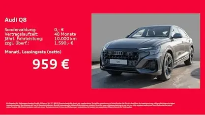 Neu Audi Q8 Sport 340 PS (250 kW) 2026 Grau SUV
