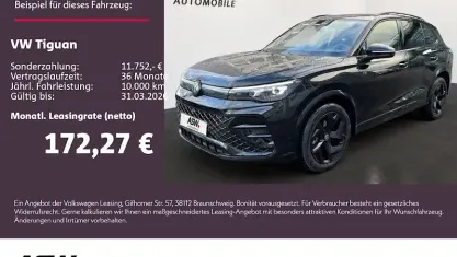 Nuova VW Tiguan R-line 204 CV (150 kW) 2026 Nero SUV