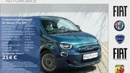 Neu Fiat 500 Icon 65 PS (47 kW) 2026 Ozean grün metallic Limousine