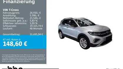Gebraucht VW T-Cross Life 150 PS (110 kW) 2025 Silber SUV