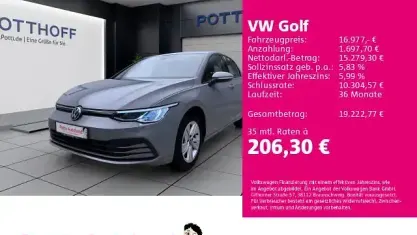 Gebraucht VW Golf VII Life 110 PS (80 kW) 2021 Grau Kleinwagen
