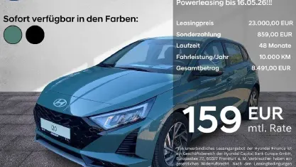 Ny Hyundai i20 Comfort 90 HK (66 kW) 2026 Grøn Hatchback