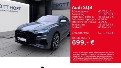 Gebraucht Audi SQ8 Advanced Plus 435 PS (319 kW) 2020 Daytonagrau perleffekt SUV