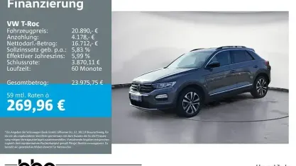 Occasion VW T-Roc IQ Drive 150 ch (110 kW) 2019 Gris SUV
