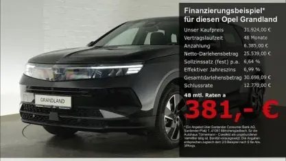 Neu Opel Grandland X Edition 145 PS (106 kW) 2026 Schwarz SUV