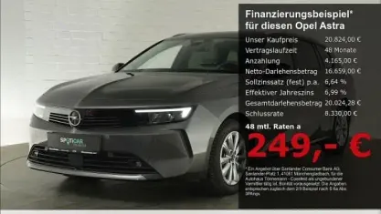 Gebraucht Opel Astra Elegance 131 PS (96 kW) 2023 Vulkan grau (metallic) Kleinwagen